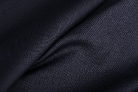 Sávolyszövésű sötétkék 45% gyapjú, 55% poliészter