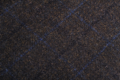 Sötétzöld kockás 100% gyapjú