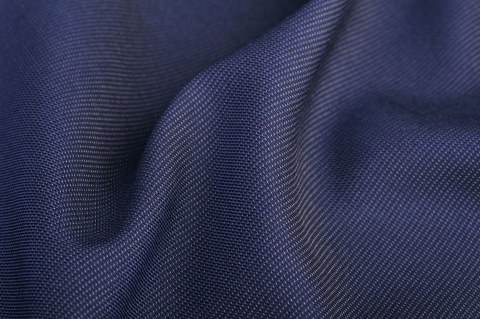 Vászonszövésű kék 15% gyapjú, 35% viszkóz, 50% poliészter